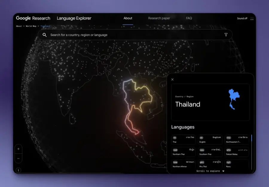 Google’s Language Explorer ของ Google Research…