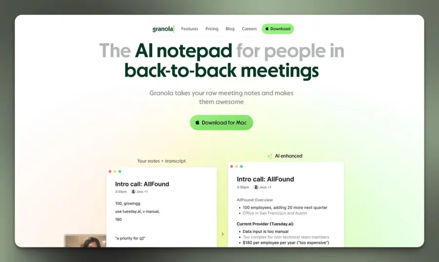 Granola.ai — AI notepad สำหรับคนที่ประชุมทั้งวันแบบ back-to-back…