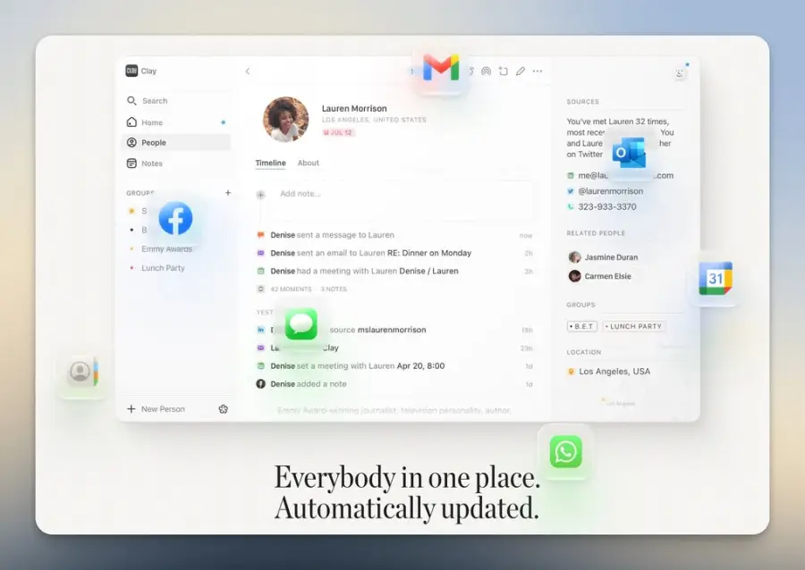 Clay — personal CRM สำหรับคนที่ “จำคนเก่ง แต่ดันลืมทัก” — รูปที่ 2