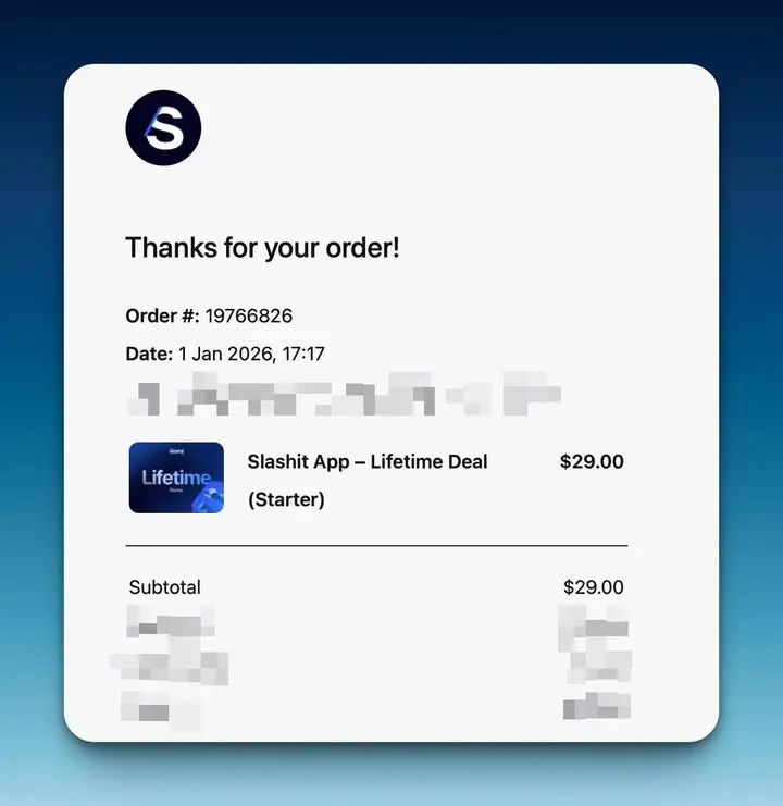 ดีลแรกที่ซื้อในปี Slashit เป็น Snippet ที่เอามาให้เรา Prompt…