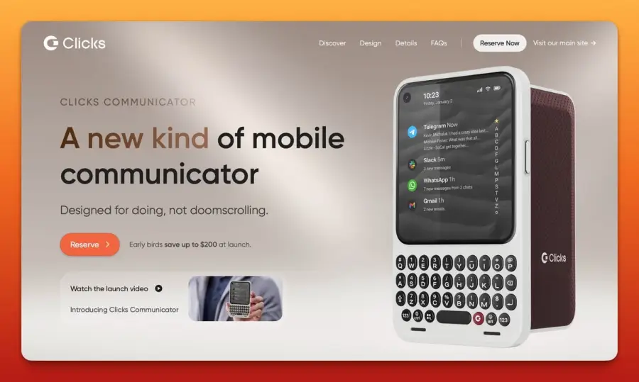 BlackBerry กลับชาติมาเกิดในชื่อ Clicks Communicator