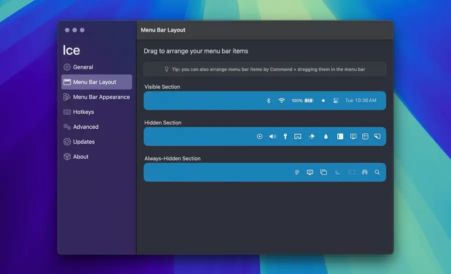 Ice — แอพจัดการ menu bar บน macOS… — รูปที่ 2