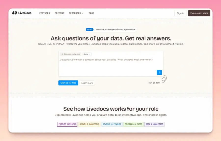 Livedocs คือ data agent ที่เอาเรื่องยากของ data analytics… — รูปที่ 2