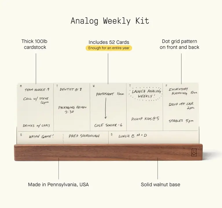 Analog Premium Weekly Kit (Walnut) — รูปที่ 2