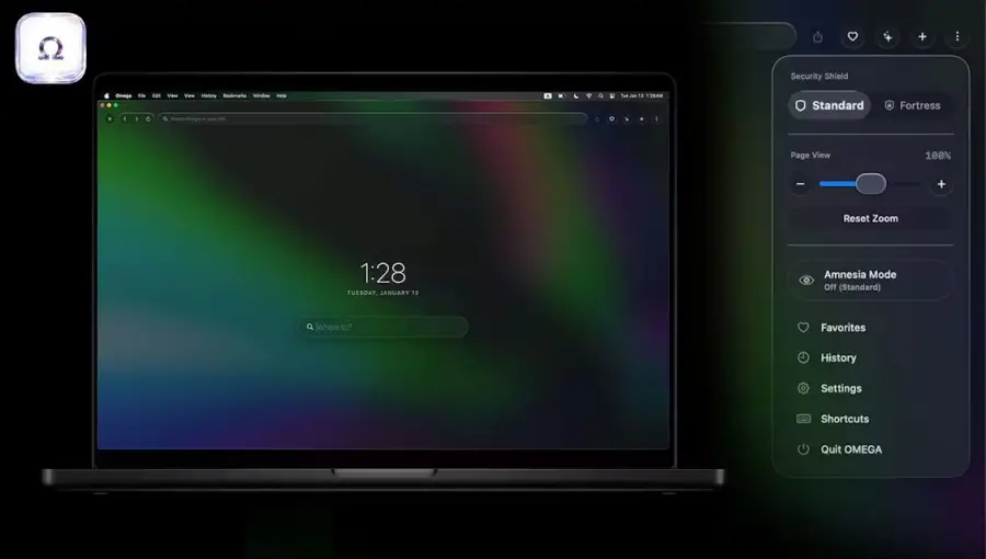OMEGA เบราว์เซอร์สายเบาโคตร สำหรับ macOS