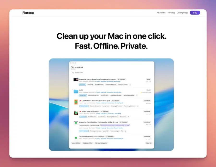 Floxtop คือ AI จัดไฟล์บน Mac ที่เข้าใจ “เนื้อหาในไฟล์จริง”…
