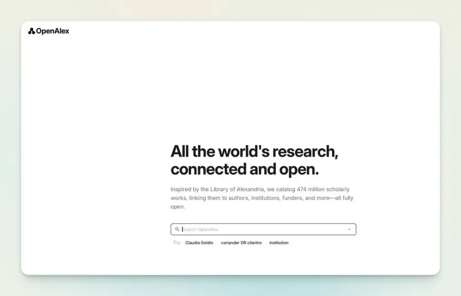 OpenAlex คือแคตตาล็อกงานวิจัยโลกแบบเปิดฟรี ไม่ใช่แอปค้นงานธรรมดา… — รูปที่ 2