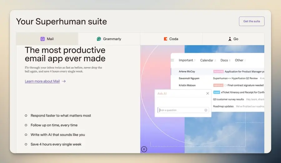 Superhuman แอพอีเมลและ productivity suite… — รูปที่ 2