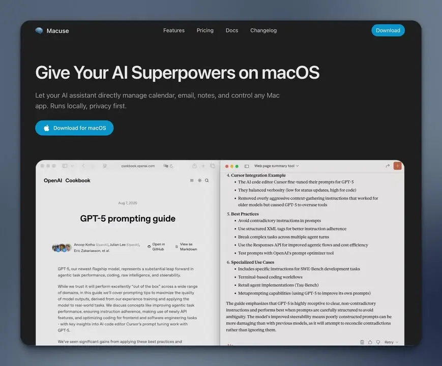 MacUse แอพที่ทำให้ AI บน Mac ไม่ได้แค่ตอบ แต่ลงมือทำแทนได้จริง…