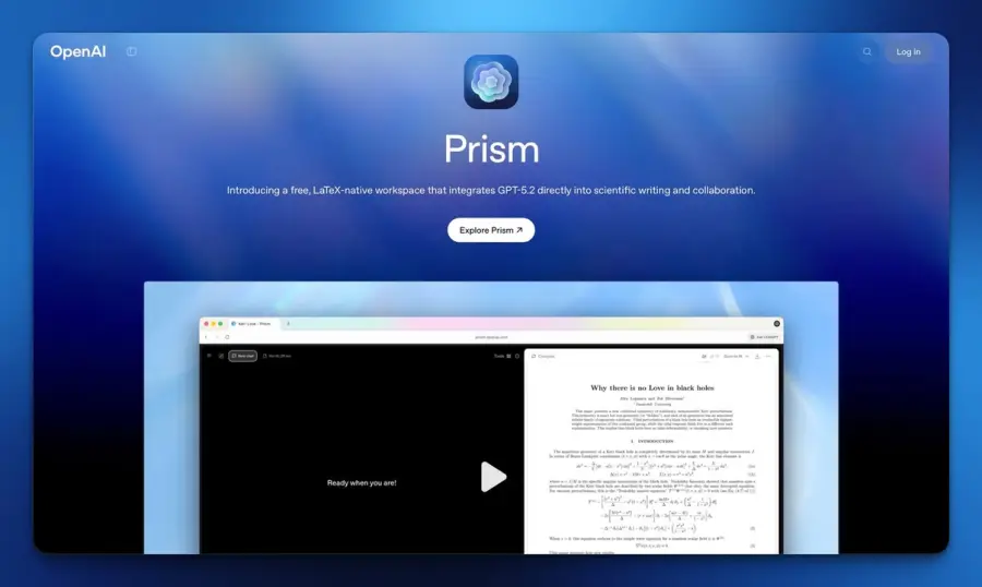 Open AI เปิด Prism = “Google Docs สำหรับคนเขียน LaTeX” ที่ฝัง…