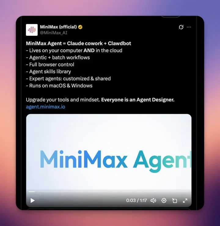 MiniMax Agent แอปเดียวที่พยายามเอา Claude Computer Use กับ…
