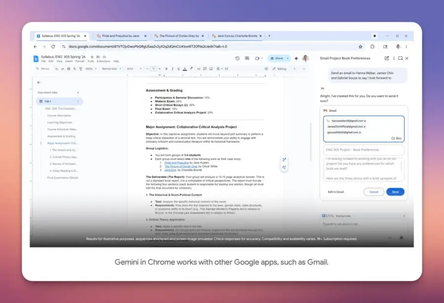 Google Chrome + Gemini 3 ผู้ช่วยท่องเว็บยุคใหม่… — รูปที่ 3