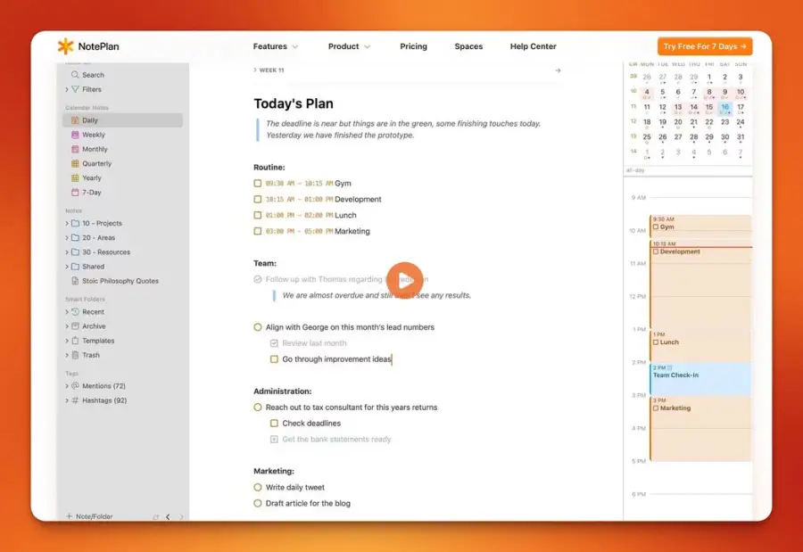 NotePlan แอพจดโน้ตสาย productivity ที่เอา notes, tasks และ…