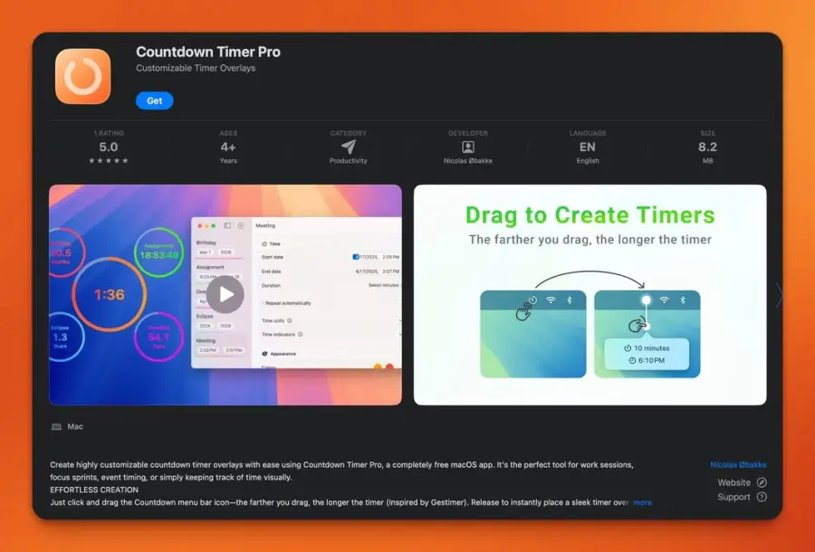 Countdown Timer Pro แอปจับเวลานับถอยหลังบน Mac ที่ทำให้ “เวลา”…