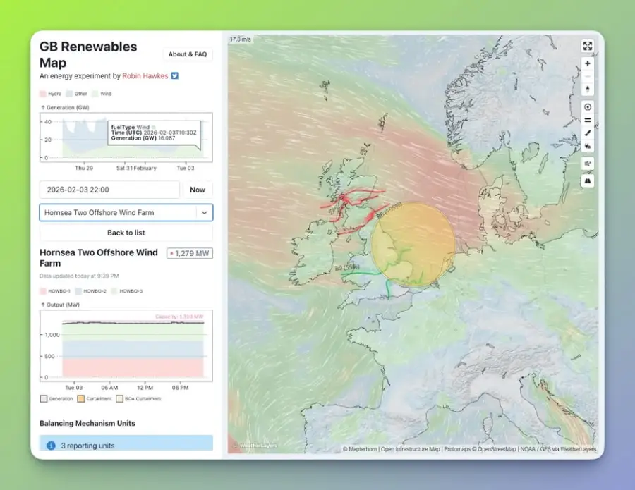 GB Renewables Map แผนที่พลังงานของอังกฤษ…