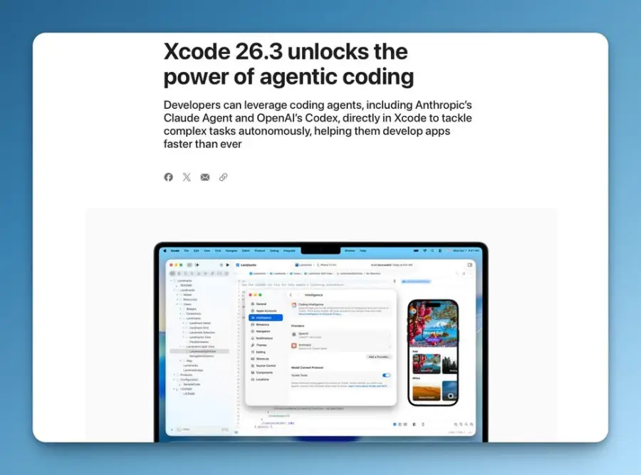 Xcode 26.3 Agentic Coding