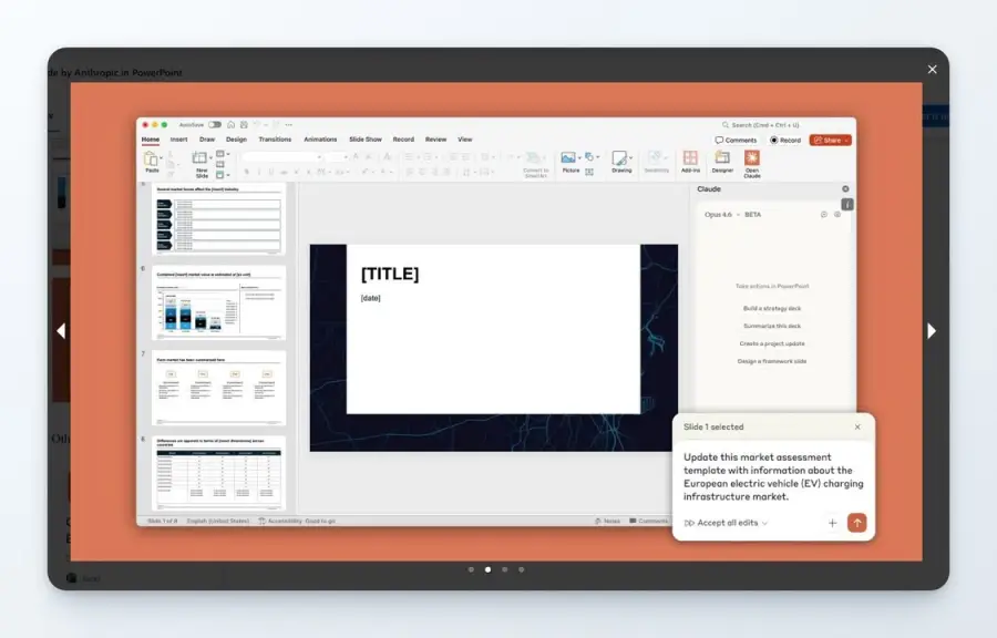 Claude in PowerPoint คือเอา Claude มาอยู่ข้างๆ สไลด์เราเลย… — รูปที่ 2