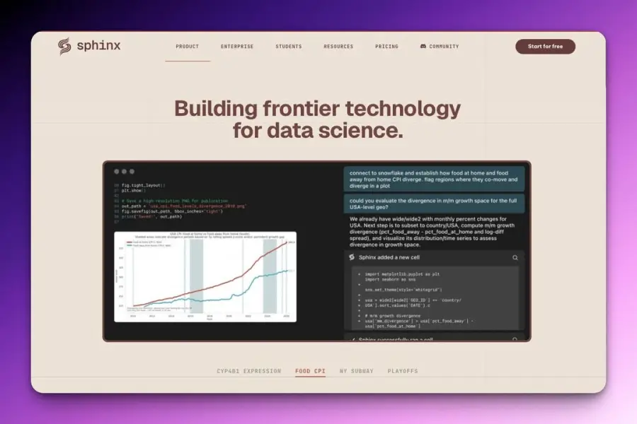 Sphinx 1.0 คือ AI Data Agent จาก getsphinx ที่นิยาม “ข้อมูล” เป็น…