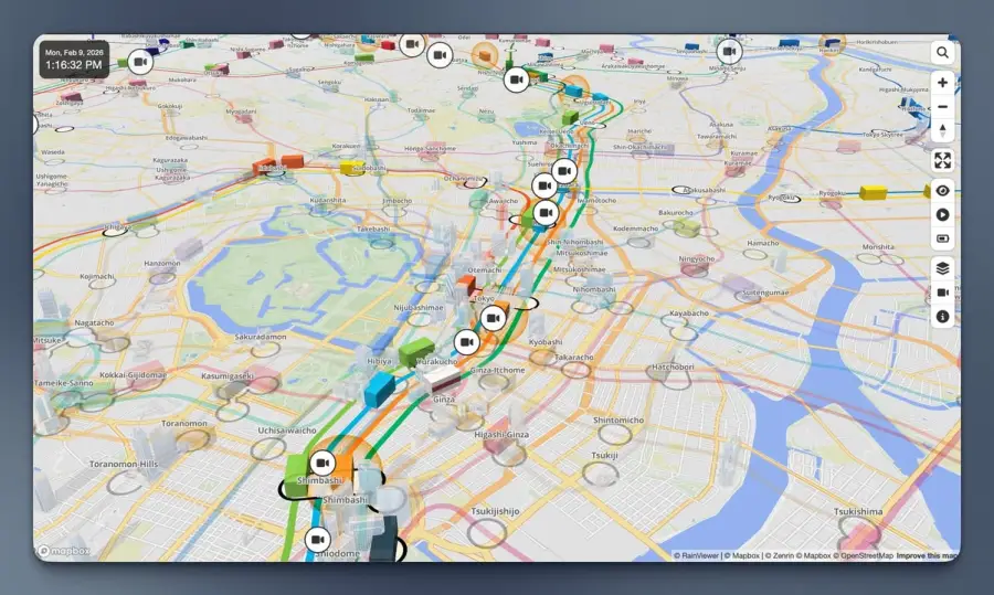 Mini Tokyo 3D — แผนที่รถไฟโตเกียวแบบ 3D ที่มีชีวิตจริง…