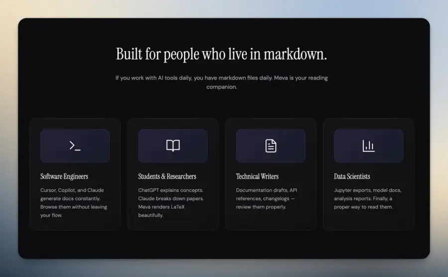 Meva — ตัวช่วยอ่าน Markdown สำหรับยุค AI — รูปที่ 3