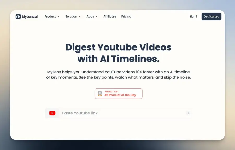MyLens AI ออกฟีเจอร์ใหม่ เปลี่ยน YouTube จากวิดีโอที่ต้องใช้เวลา… — รูปที่ 4