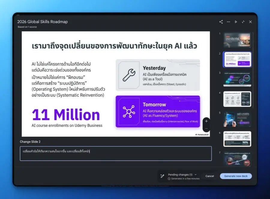 อัปเดตล่าสุดจาก Notebook LM คือ Prompt-Based Revisions…