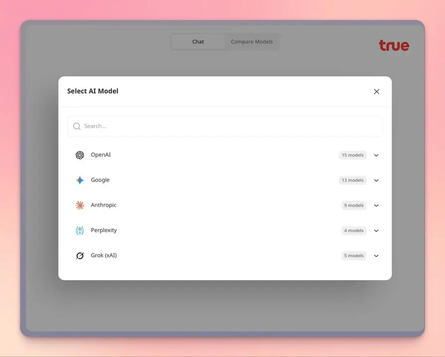True AI Hub — แพลตฟอร์มรวม AI 50+ โมเดล… — รูปที่ 3