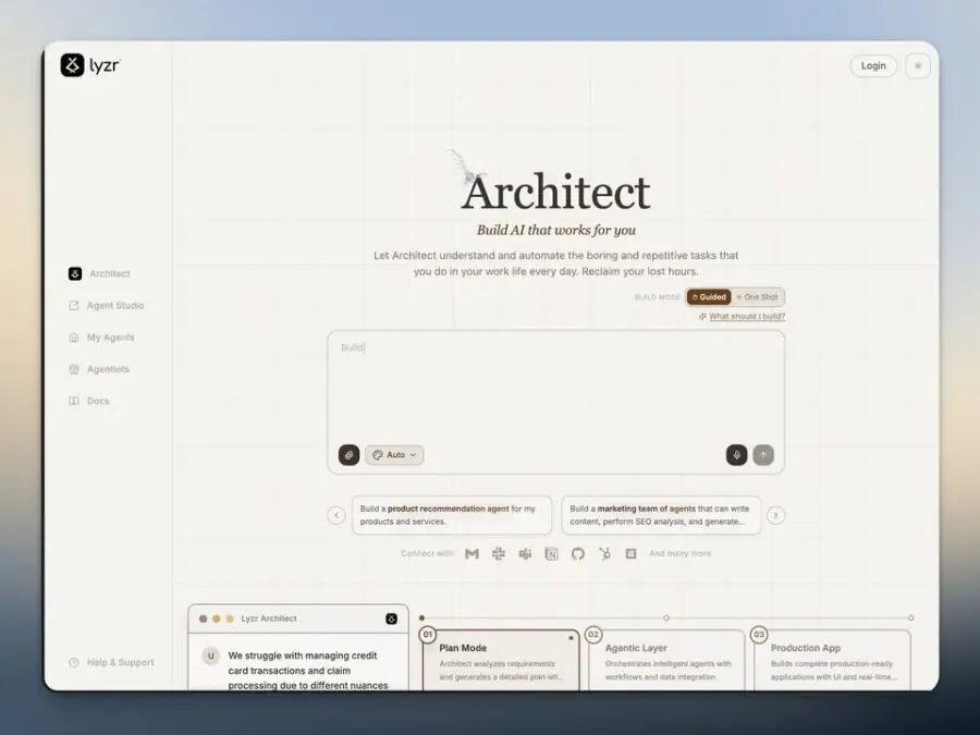 Architect คือ “prompt ไปจนถึงแอปเอเจนต์ิกตัวจริง”…