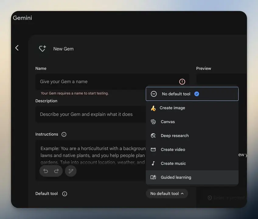 Gems ใน Gemini เลือก Tools แบบ Specific ได้แล้ว…