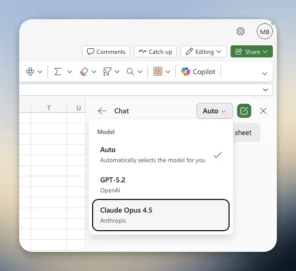 ใช้ MS Copilot Pro เลือก Claude Opus 4.5 มาช่วย Process Data โหมด…