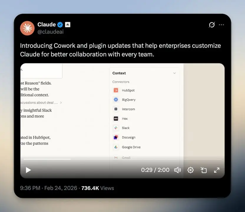 Cowork อัปเดทใหญ่ เพิ่ม Private Plugin Marketplace + เมนู…