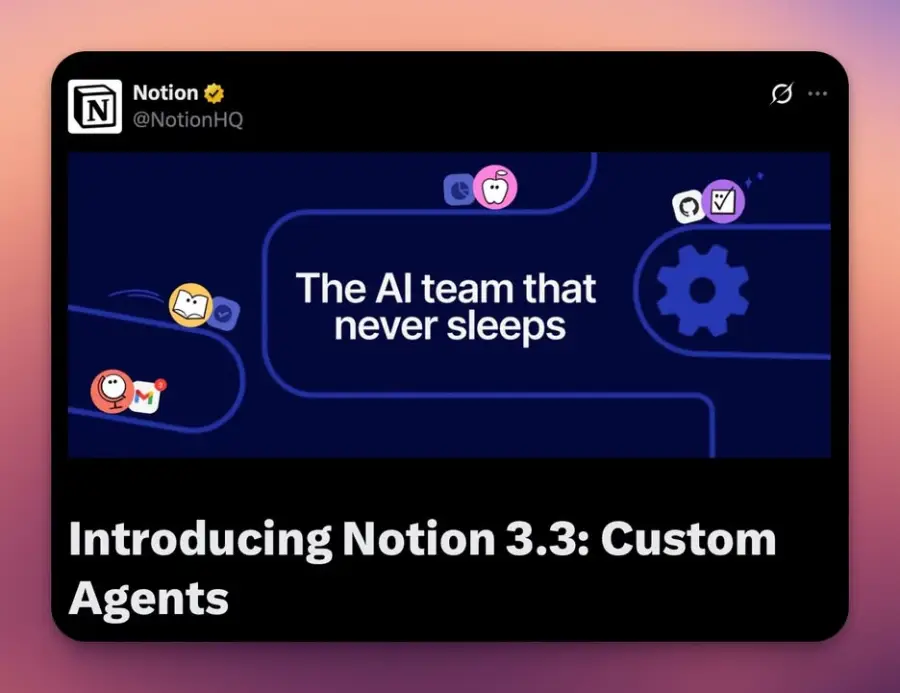 Notion Custom Agents คือ “เอเจนต์ออโต้ของทีม”…