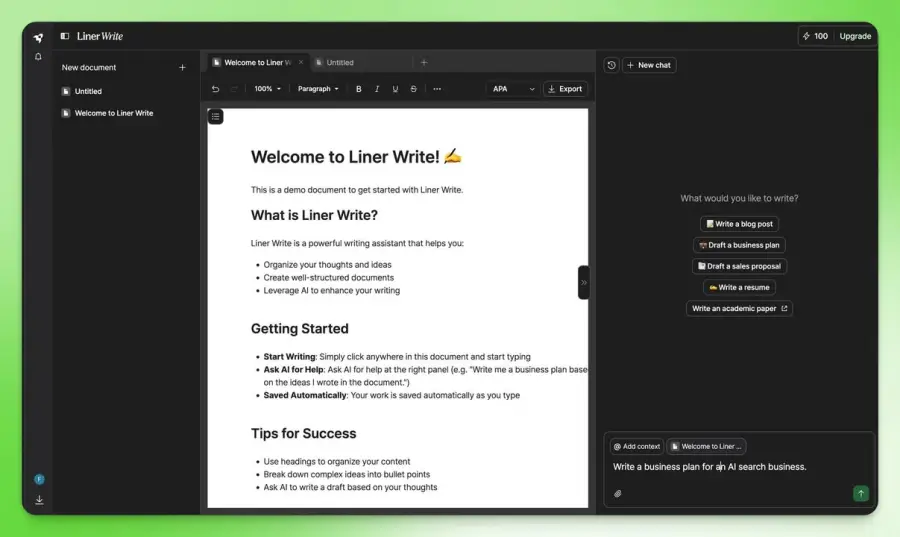 Liner Write คือแอปช่วยเขียนสายจริงจังที่เอา “AI search” กับ Deep…