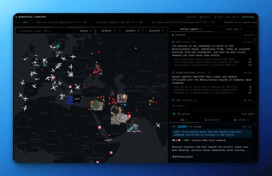 Eye on Intel แพลตฟอร์ม OSINT แบบเรียลไทม์ที่พยายามเป็น Bloomberg…