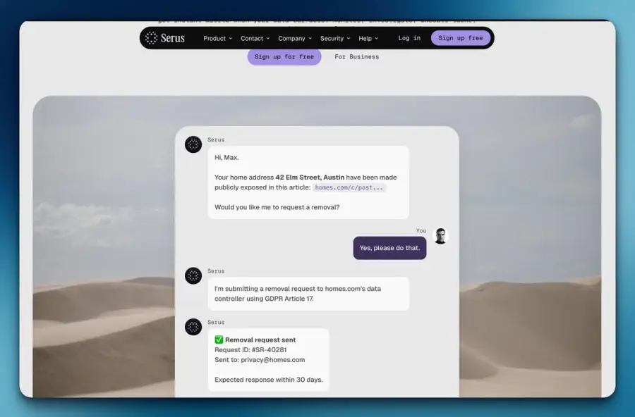Serus.ai — AI ผู้ช่วยลบร่องรอยดิจิทัล ที่สแกน Dark Web ระดับ… — รูปที่ 3