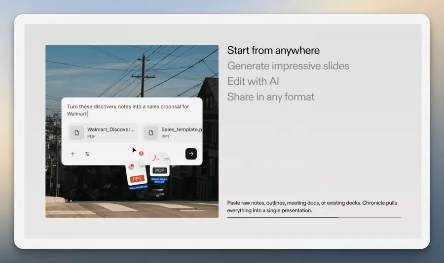 Chronicle 2.0 คือ AI Slide Agent ที่อยากเป็น Cursor ของวงการสไลด์… — รูปที่ 2