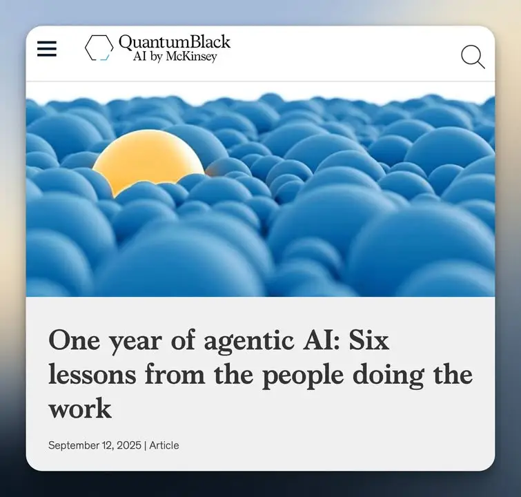 McKinsey’s Agentic AI Report บทเรียน 1 ปีของการทำ Agentic AI…