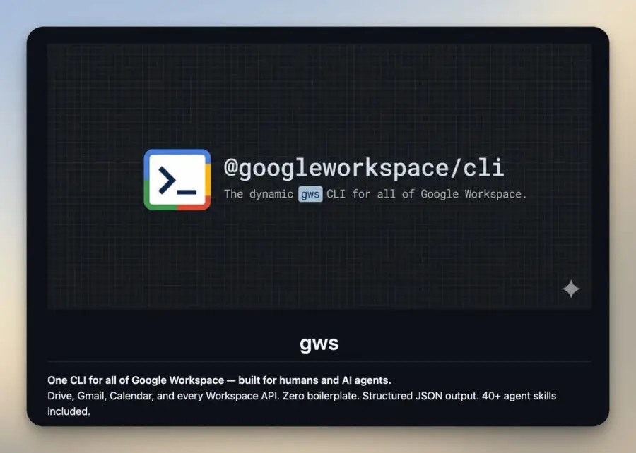 Google Workspace CLI (gws)