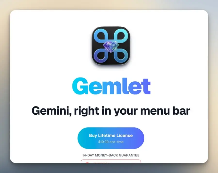 Gemlet – แอป Gemini บน Mac ที่โผล่จากเมนูบาร์ได้ตลอดเวลา…