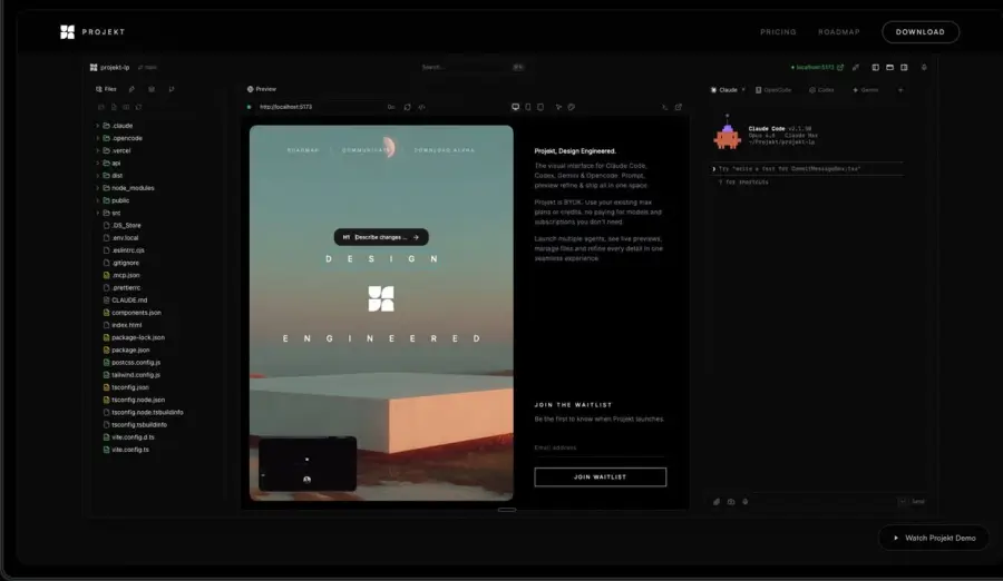 Projekt – BYOK workspace รวมโค้ดดิ้งเอเจนต์ไว้หน้าจอเดียว… — รูปที่ 2