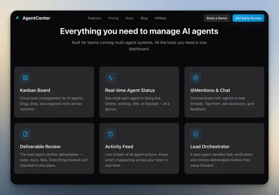 AgentCenter for OpenClaw = dashboard เอาไว้คุม “ฝูง Agent”… — รูปที่ 3