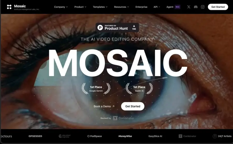 Mosaic แพลตฟอร์มตัดต่อวิดีโอด้วย AI แบบ agentic ที่เปลี่ยน canvas… — รูปที่ 2