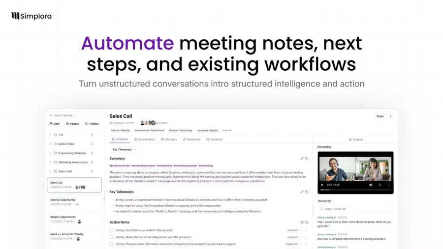 Simplora – “agentic meeting stack” ที่ไม่ได้แค่จด แต่เอา AI…