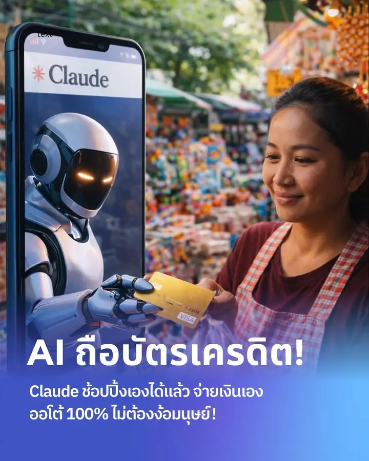 ช็อกวงการ! เมื่อ Visa ยื่น "บัตรเดบิต" ให้ AI ถือ...