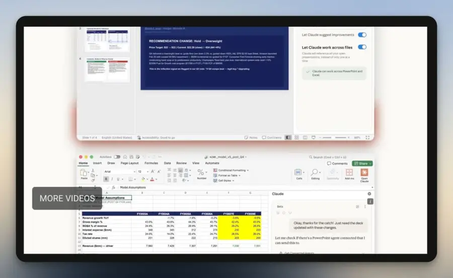 Claude เข้า Excel กับ PowerPoint มาสักพักแล้ว… — รูปที่ 3