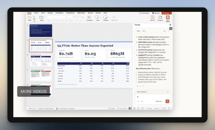 Claude เข้า Excel กับ PowerPoint มาสักพักแล้ว… — รูปที่ 4