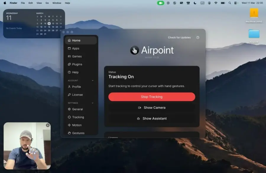 Airpoint แอพเปลี่ยน “มือ” ให้กลายเป็นเมาส์และคีย์ลัดบนคอม…