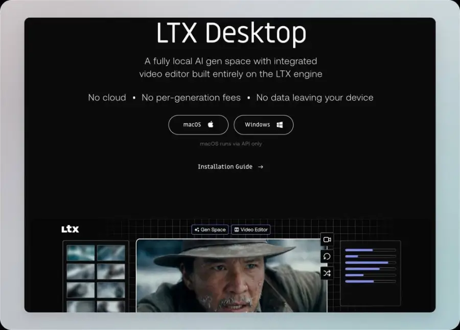 LTX Desktop เอเจอร์ตีตัดต่อวิดีโอ AI…