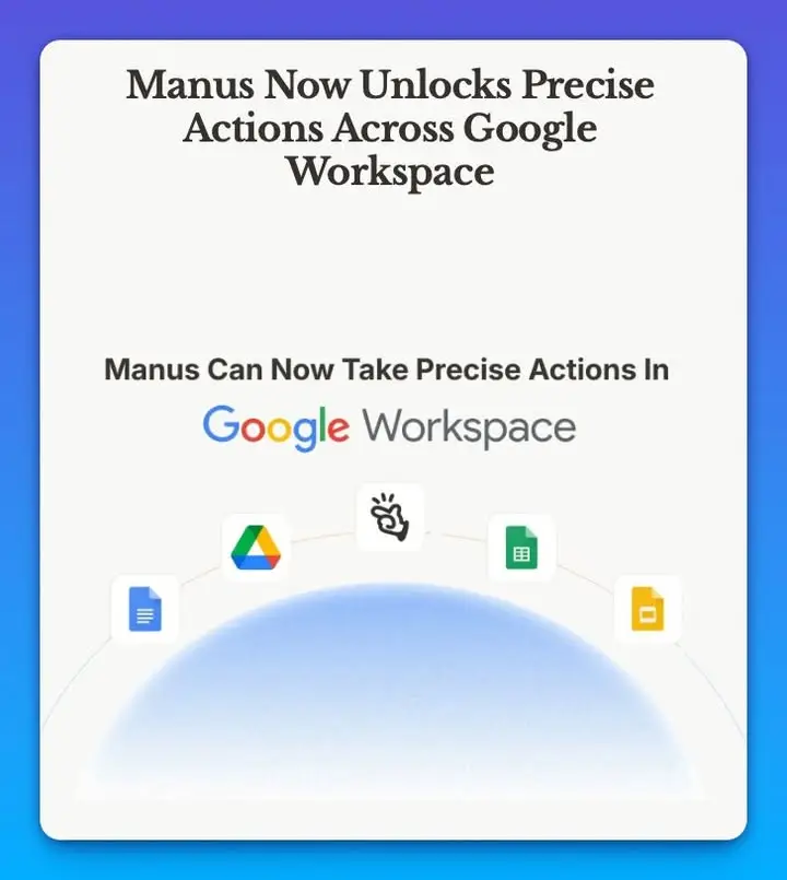 Manus อัปเกรดครั้งนี้ ทำให้มันเข้าไป “แก้ไฟล์ใน Google Workspace…