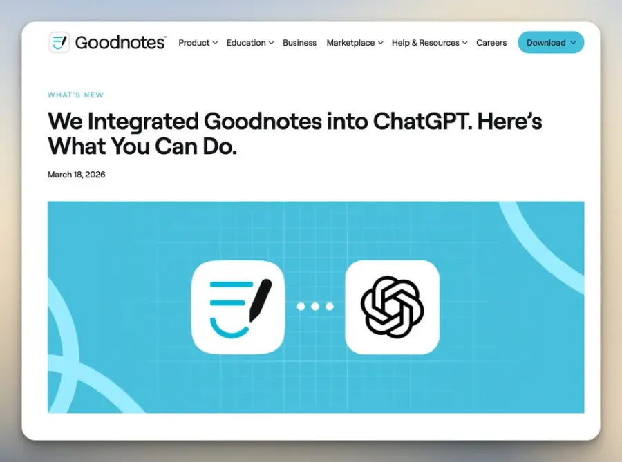 Goodnotes x ChatGPT — เปลี่ยนแชทให้กลายเป็นงานจริงในคลิกเดียว